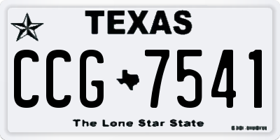 TX license plate CCG7541