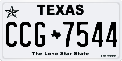 TX license plate CCG7544