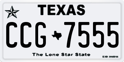 TX license plate CCG7555