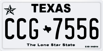 TX license plate CCG7556