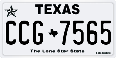 TX license plate CCG7565