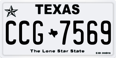 TX license plate CCG7569