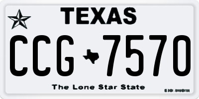 TX license plate CCG7570