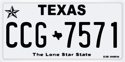 TX license plate CCG7571