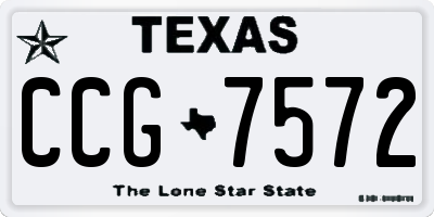 TX license plate CCG7572