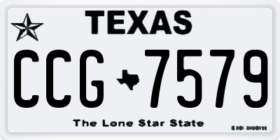 TX license plate CCG7579