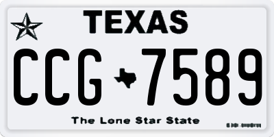 TX license plate CCG7589
