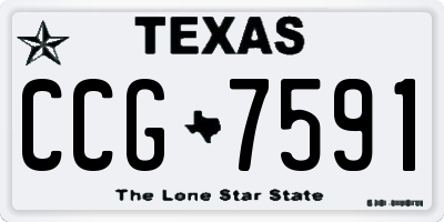 TX license plate CCG7591