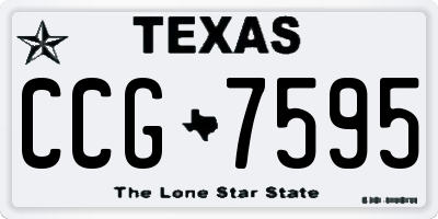 TX license plate CCG7595