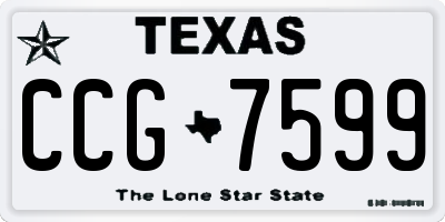 TX license plate CCG7599