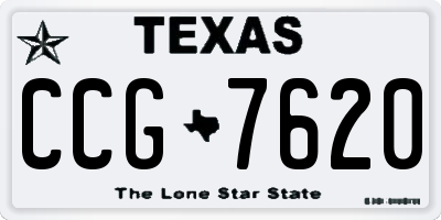 TX license plate CCG7620