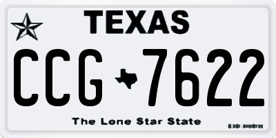 TX license plate CCG7622