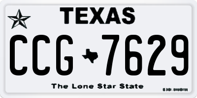 TX license plate CCG7629