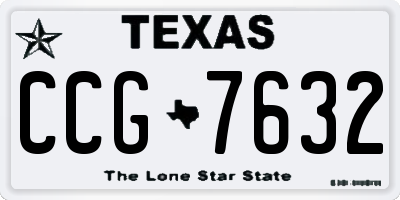 TX license plate CCG7632