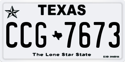 TX license plate CCG7673