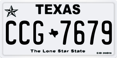 TX license plate CCG7679