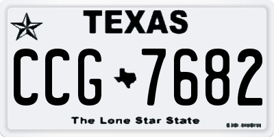 TX license plate CCG7682