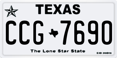 TX license plate CCG7690