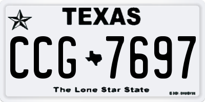 TX license plate CCG7697