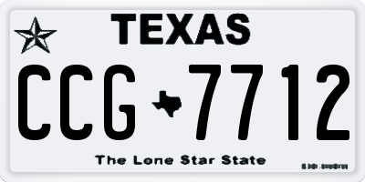 TX license plate CCG7712