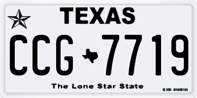 TX license plate CCG7719