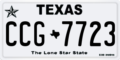 TX license plate CCG7723