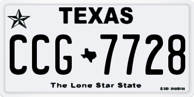 TX license plate CCG7728