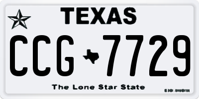 TX license plate CCG7729
