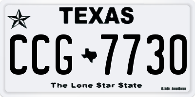 TX license plate CCG7730