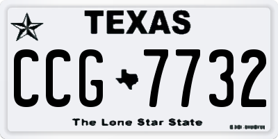 TX license plate CCG7732