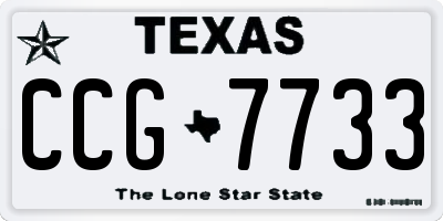 TX license plate CCG7733