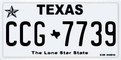 TX license plate CCG7739