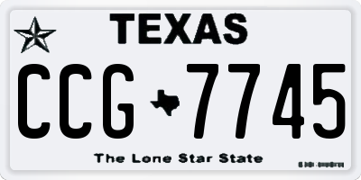 TX license plate CCG7745