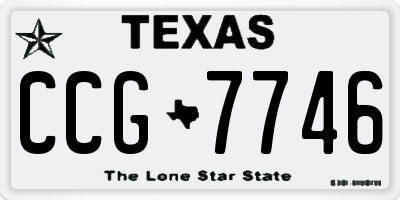 TX license plate CCG7746