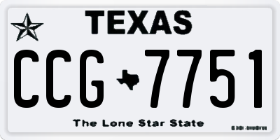TX license plate CCG7751