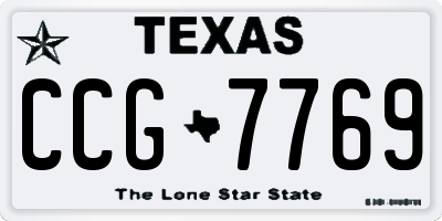 TX license plate CCG7769