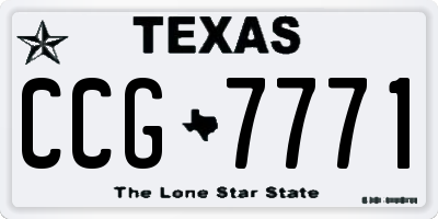 TX license plate CCG7771