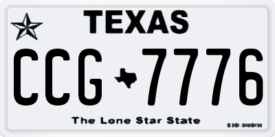 TX license plate CCG7776
