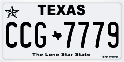 TX license plate CCG7779