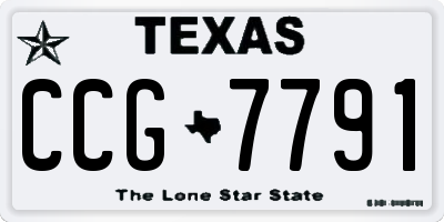 TX license plate CCG7791