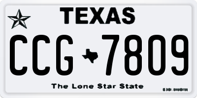 TX license plate CCG7809