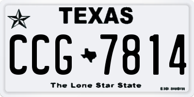 TX license plate CCG7814