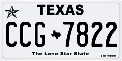 TX license plate CCG7822