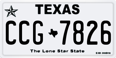 TX license plate CCG7826