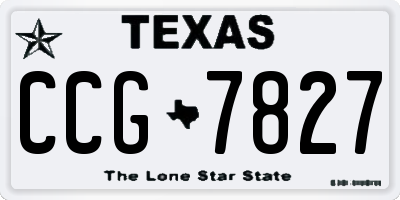 TX license plate CCG7827