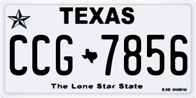 TX license plate CCG7856