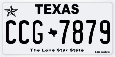 TX license plate CCG7879