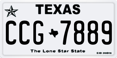 TX license plate CCG7889