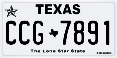 TX license plate CCG7891