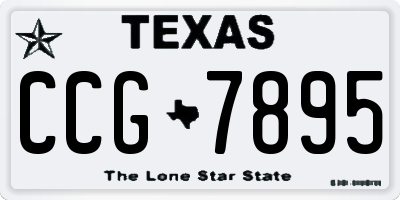 TX license plate CCG7895